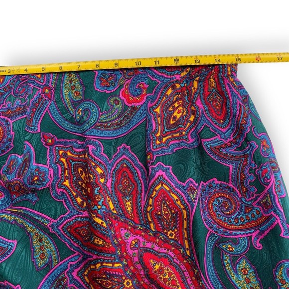 Anne Crimmins For Umi Collections Womens Silk Skirt Knee Length Vibrant Boho 10 - Picture 11 of 13